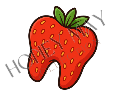 Strawberry Tooth Digital File PNG