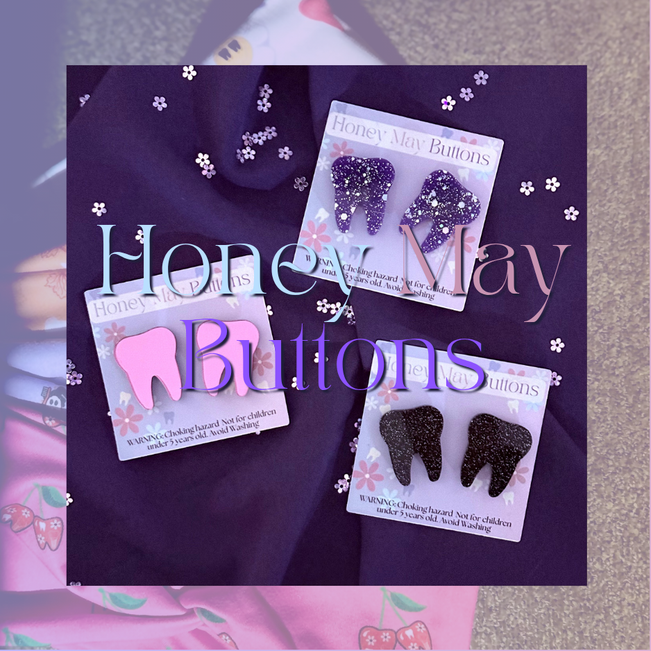 Glitter Black Magnetic Buttons